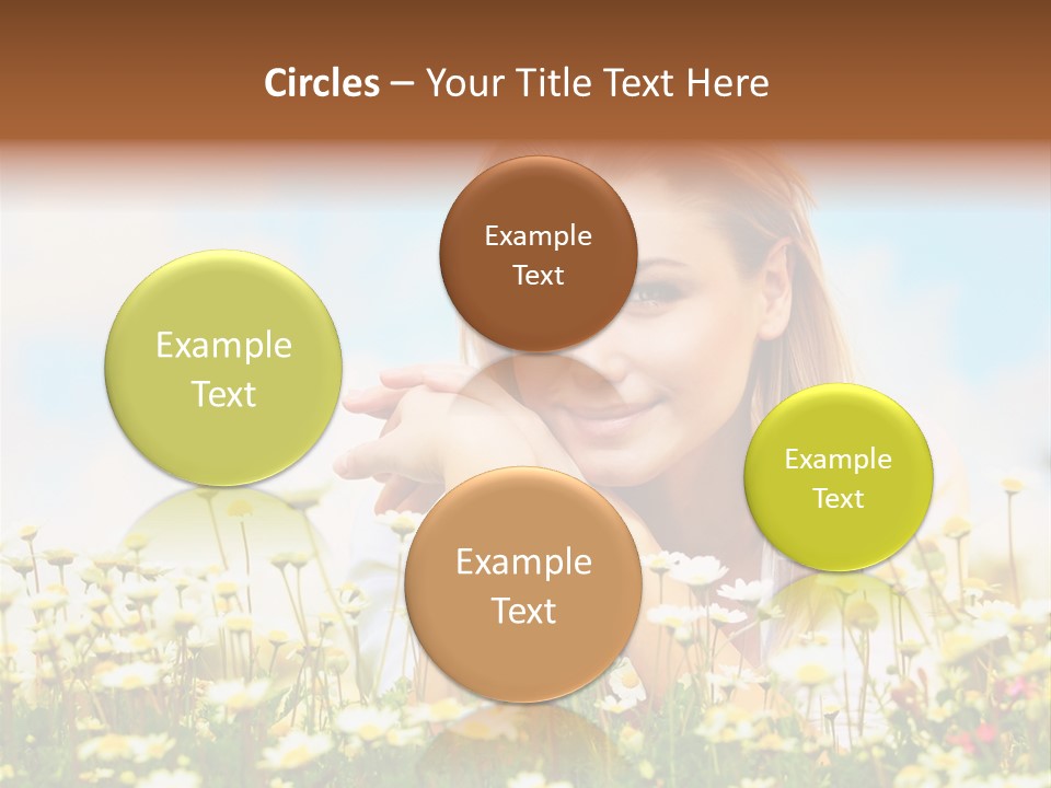 Spring Blue Face PowerPoint Template