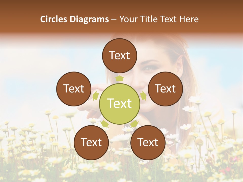 Spring Blue Face PowerPoint Template