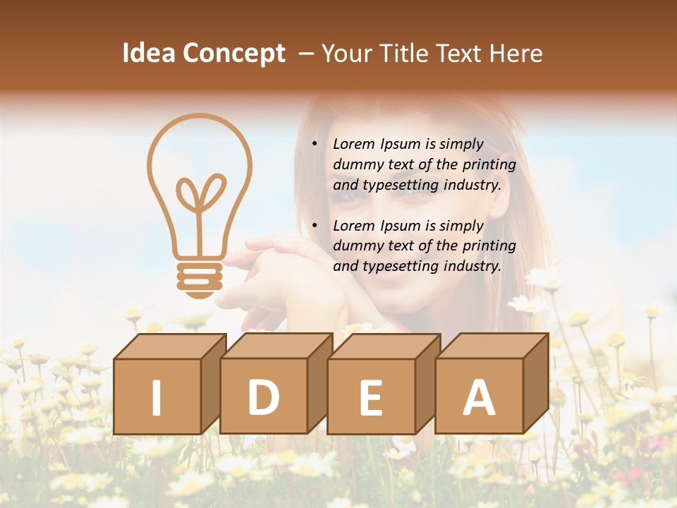 Spring Blue Face PowerPoint Template