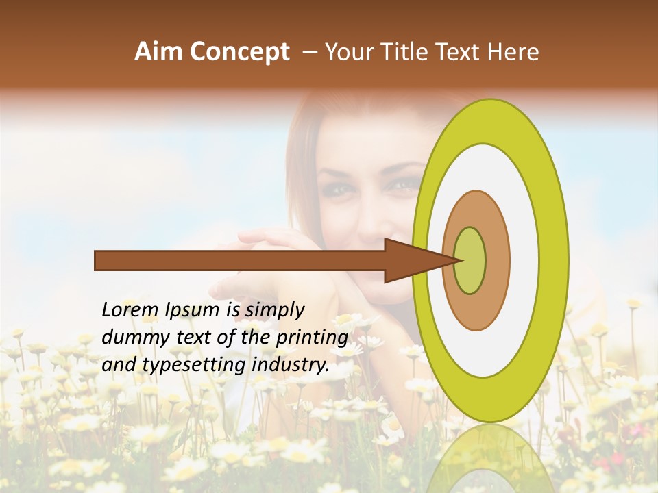 Spring Blue Face PowerPoint Template