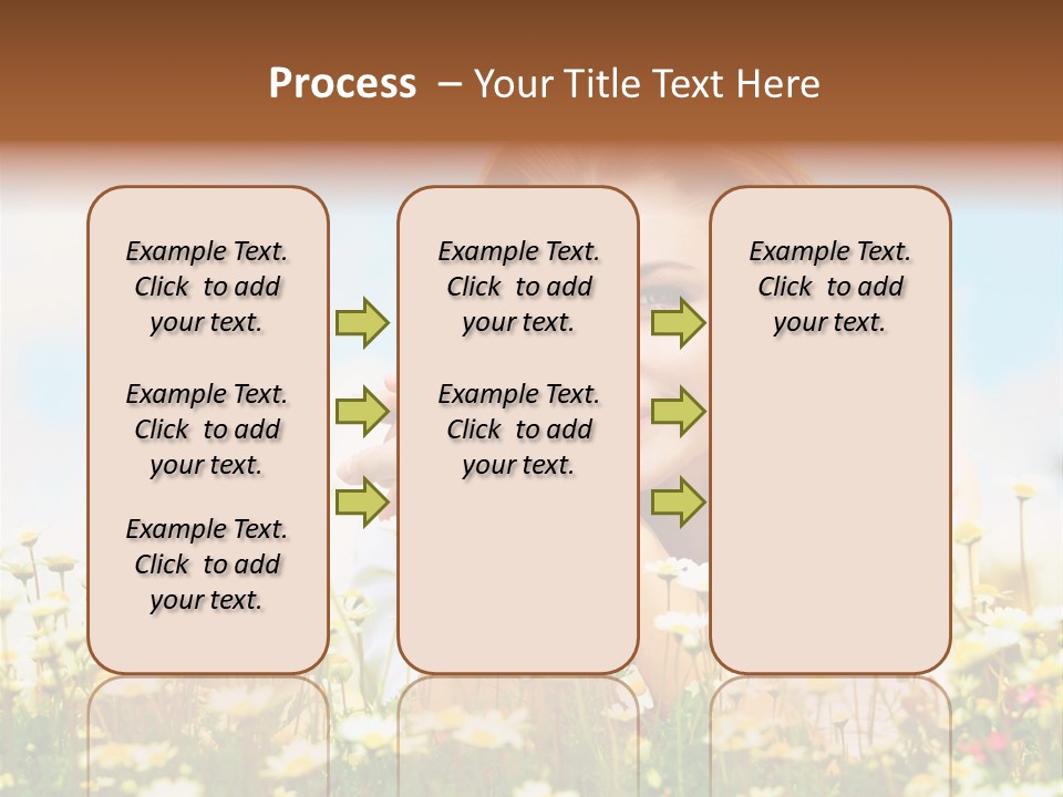Spring Blue Face PowerPoint Template