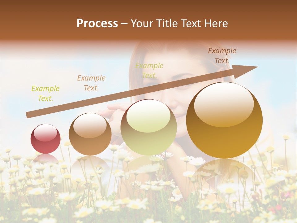 Spring Blue Face PowerPoint Template