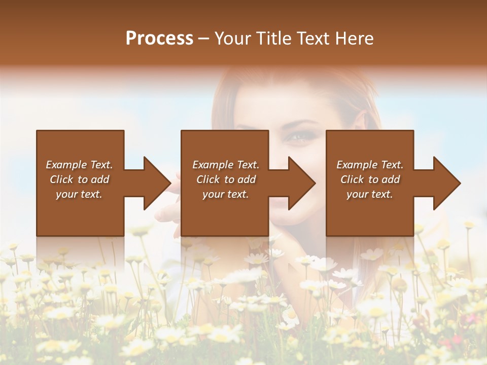 Spring Blue Face PowerPoint Template