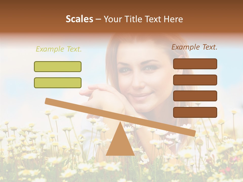 Spring Blue Face PowerPoint Template