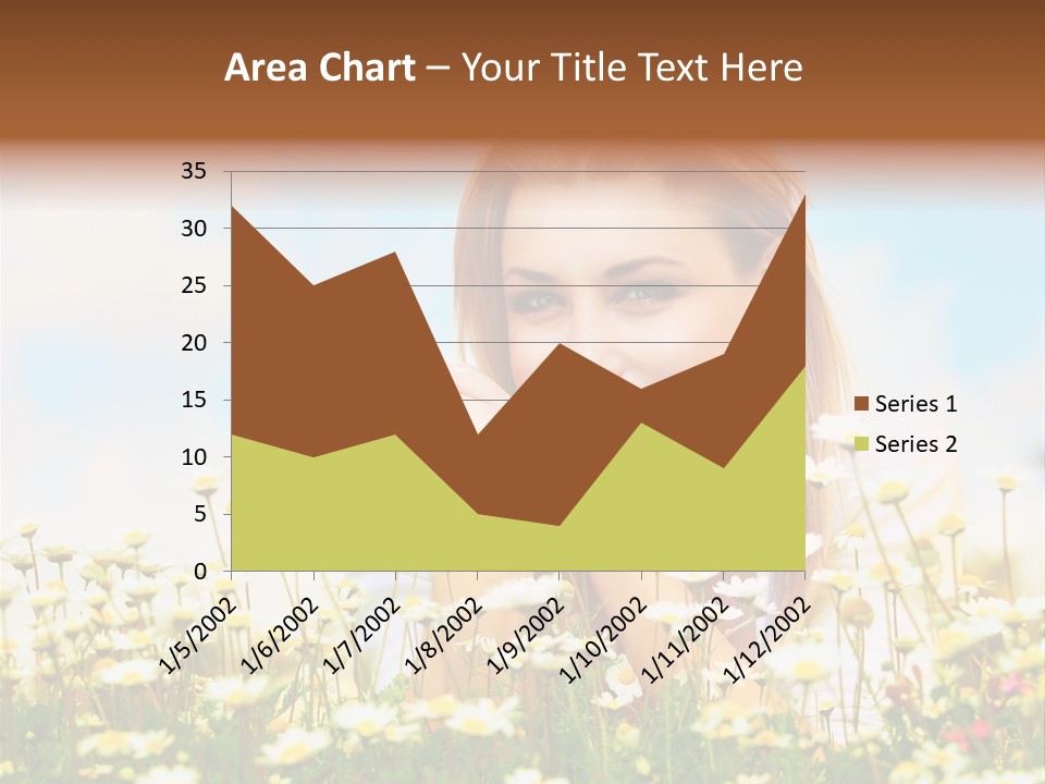 Spring Blue Face PowerPoint Template