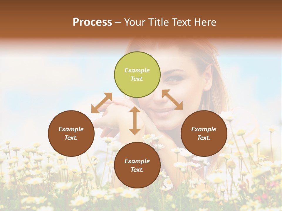 Spring Blue Face PowerPoint Template