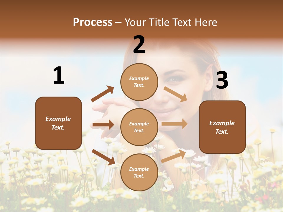 Spring Blue Face PowerPoint Template