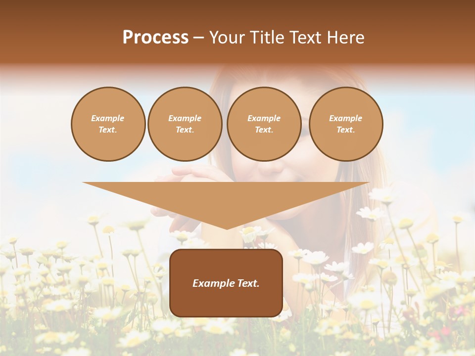 Spring Blue Face PowerPoint Template