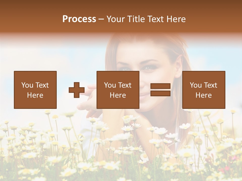Spring Blue Face PowerPoint Template