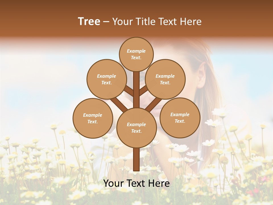 Spring Blue Face PowerPoint Template