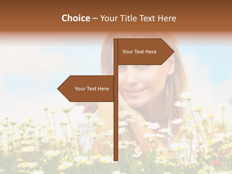 Spring Blue Face PowerPoint Template