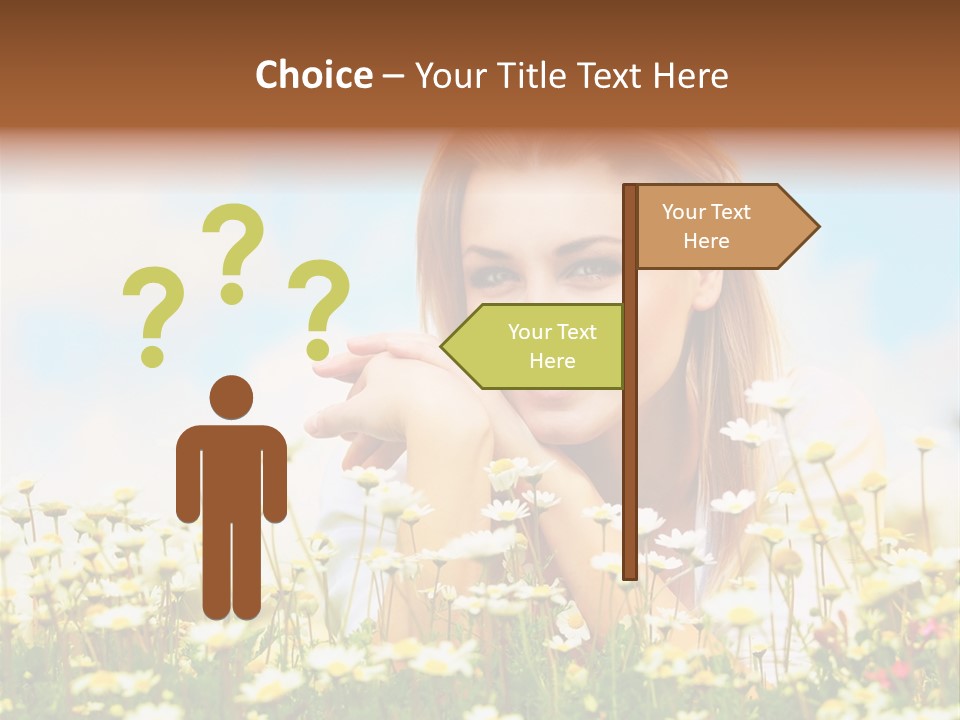 Spring Blue Face PowerPoint Template