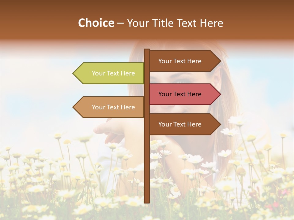 Spring Blue Face PowerPoint Template