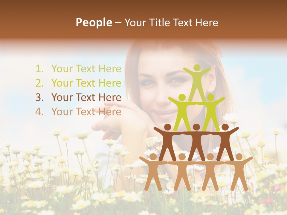 Spring Blue Face PowerPoint Template