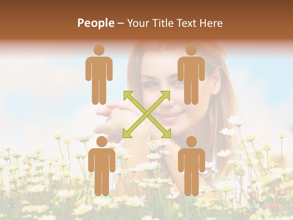 Spring Blue Face PowerPoint Template