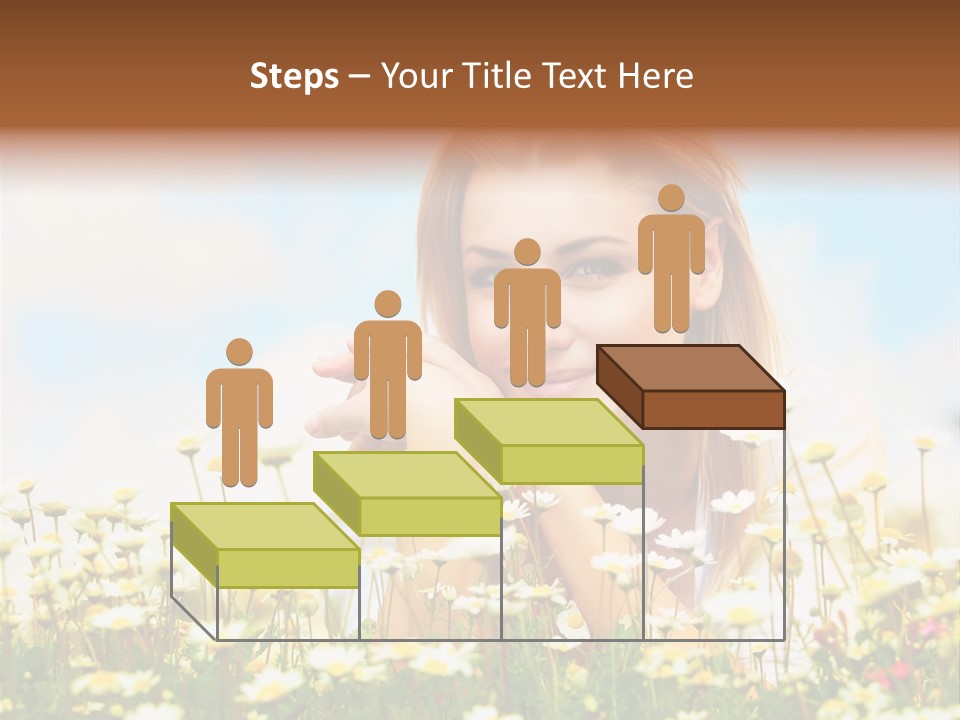 Spring Blue Face PowerPoint Template