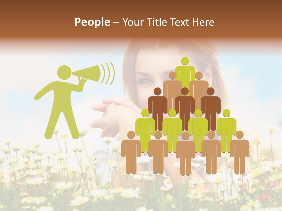 Spring Blue Face PowerPoint Template