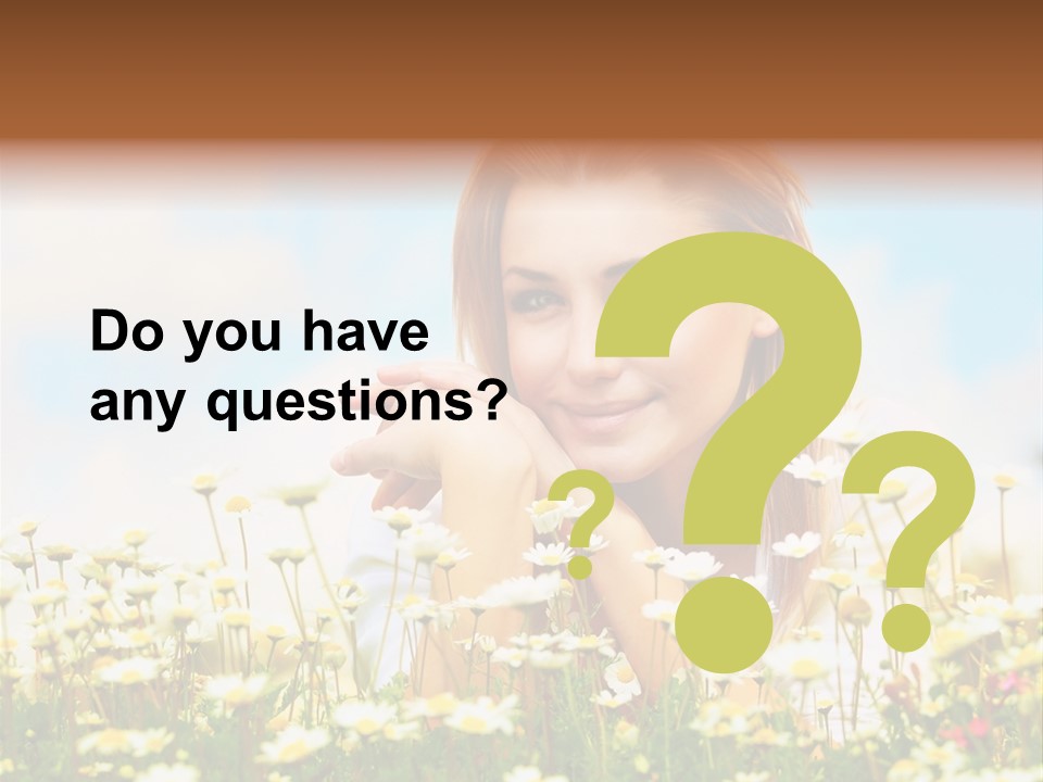 Spring Blue Face PowerPoint Template