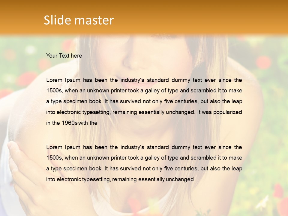 Beauty Summer Female PowerPoint Template