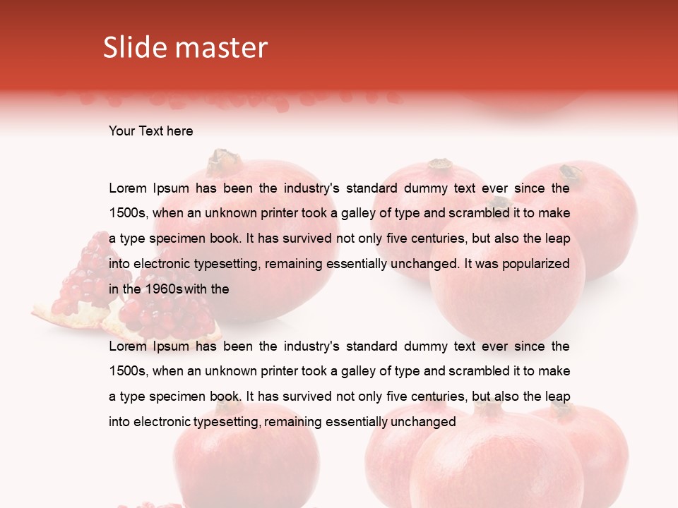 Red Vegetarian Tropical PowerPoint Template