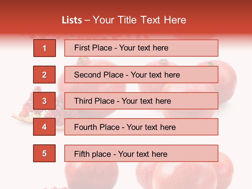 Red Vegetarian Tropical PowerPoint Template