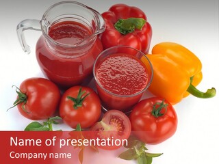 Nutrition Glassware Liquid PowerPoint Template