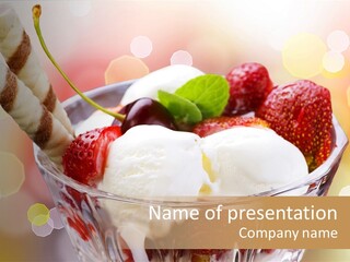 Border Pistachio Cafe PowerPoint Template