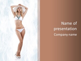 Lady Swimwear Background PowerPoint Template