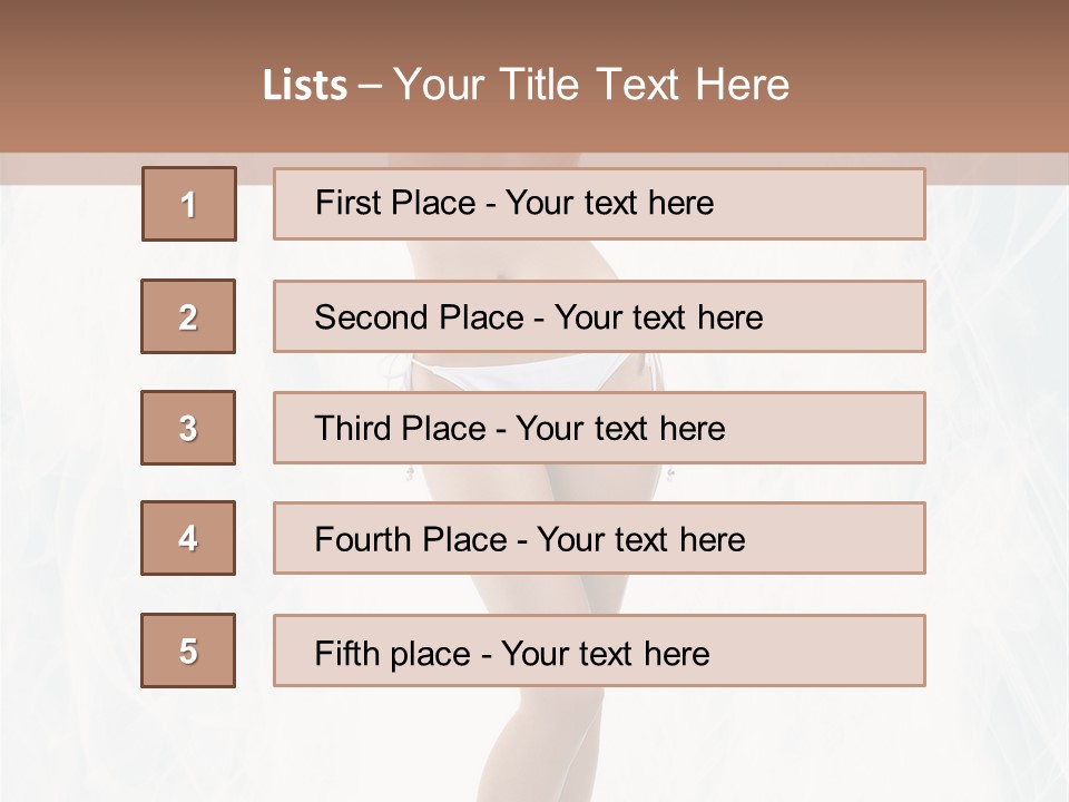 Lady Swimwear Background PowerPoint Template