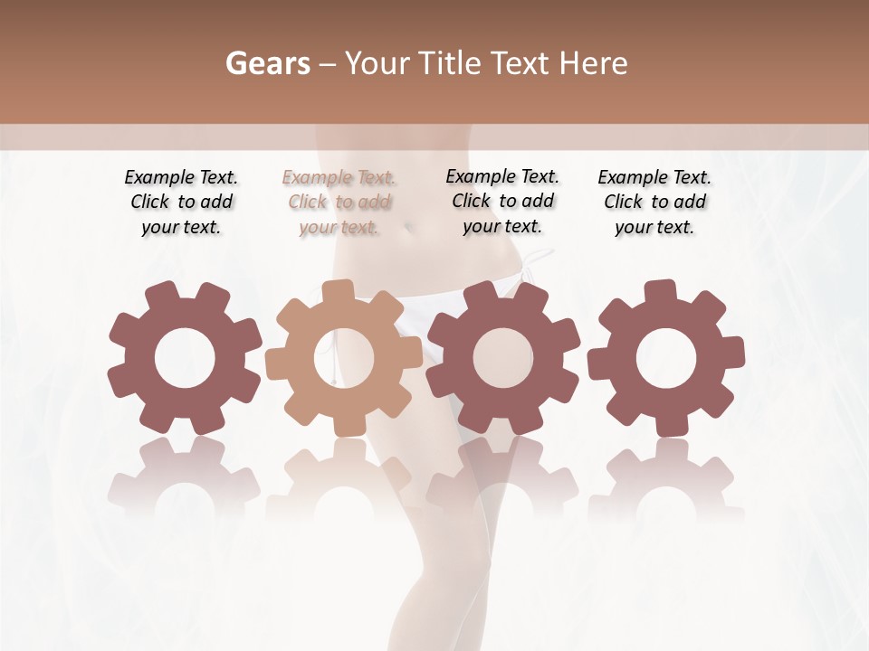 Lady Swimwear Background PowerPoint Template