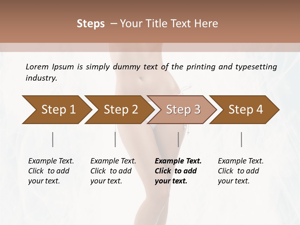 Lady Swimwear Background PowerPoint Template