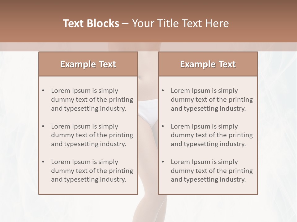 Lady Swimwear Background PowerPoint Template