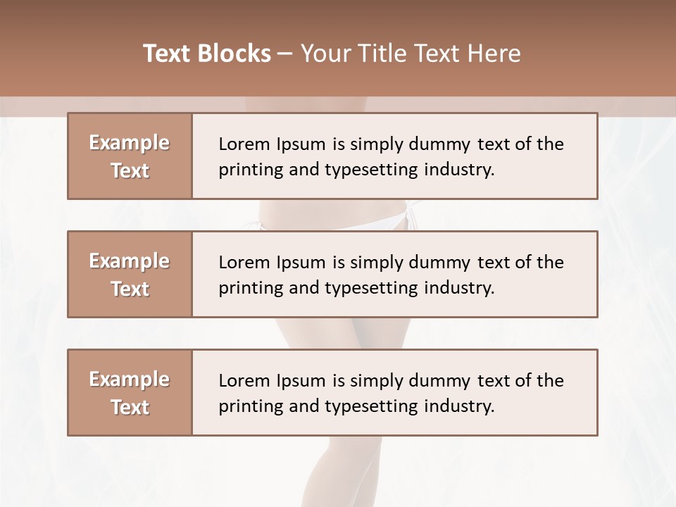 Lady Swimwear Background PowerPoint Template