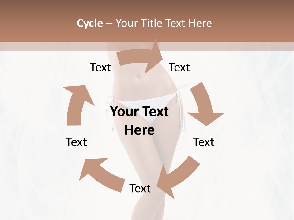 Lady Swimwear Background PowerPoint Template