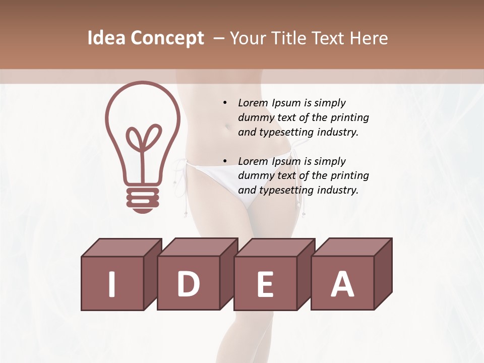 Lady Swimwear Background PowerPoint Template