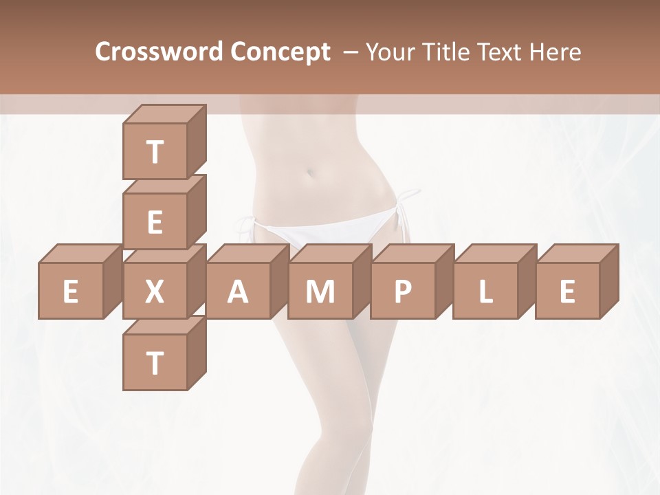 Lady Swimwear Background PowerPoint Template