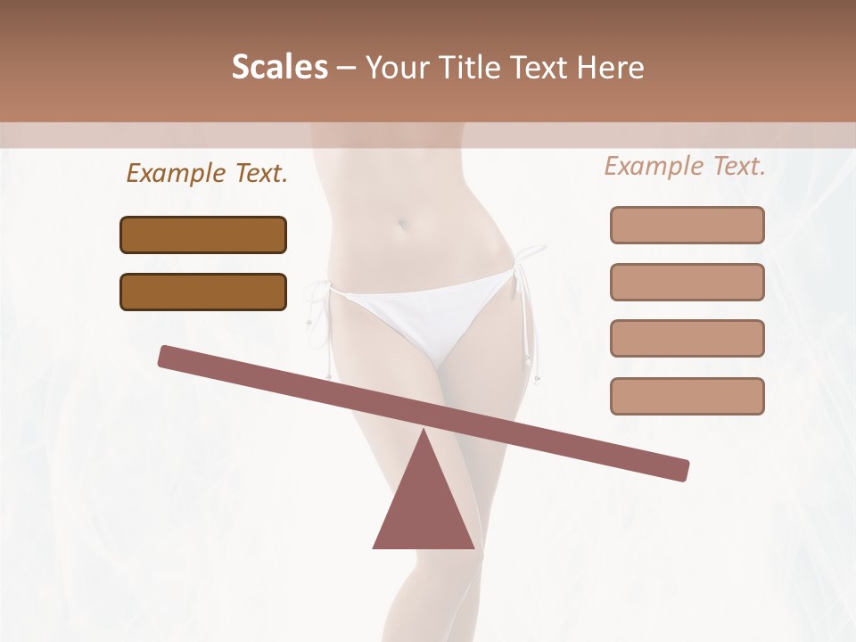 Lady Swimwear Background PowerPoint Template