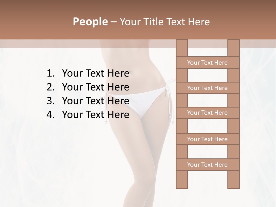 Lady Swimwear Background PowerPoint Template