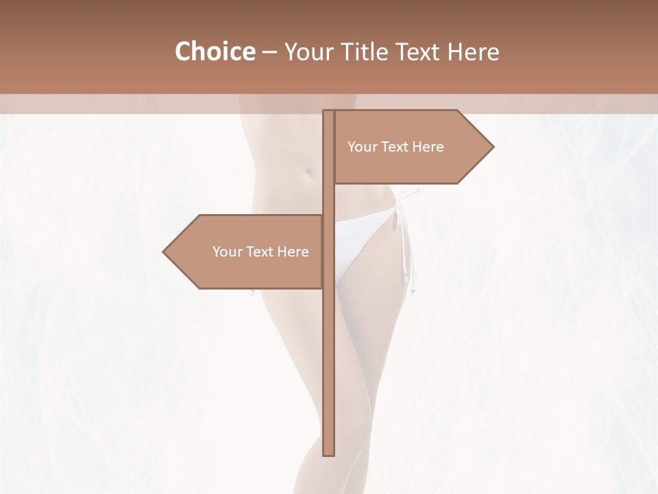 Lady Swimwear Background PowerPoint Template