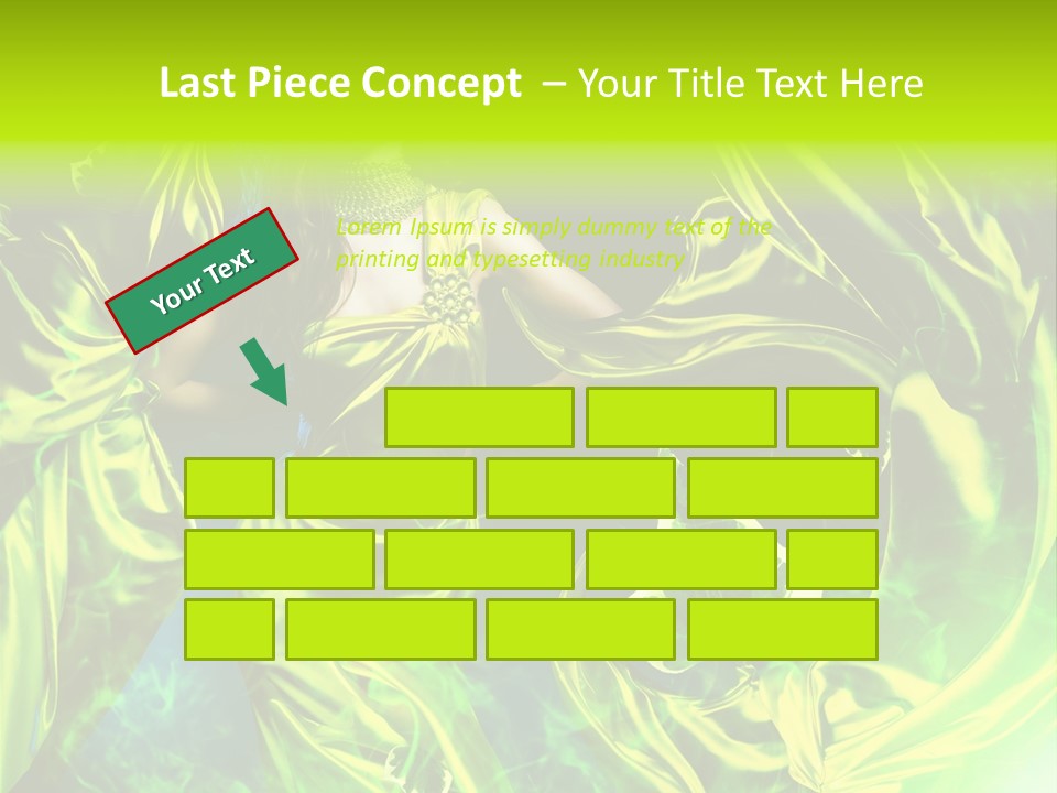 Drapery Sensual Golden PowerPoint Template