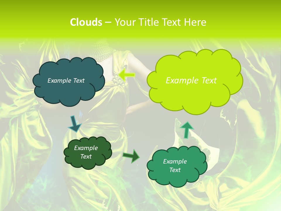 Drapery Sensual Golden PowerPoint Template