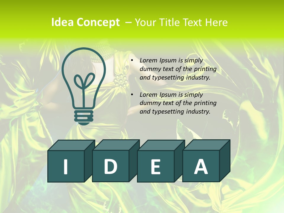 Drapery Sensual Golden PowerPoint Template