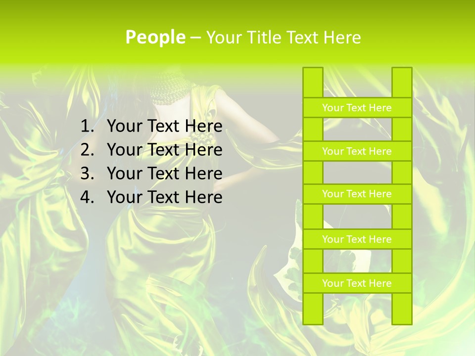 Drapery Sensual Golden PowerPoint Template