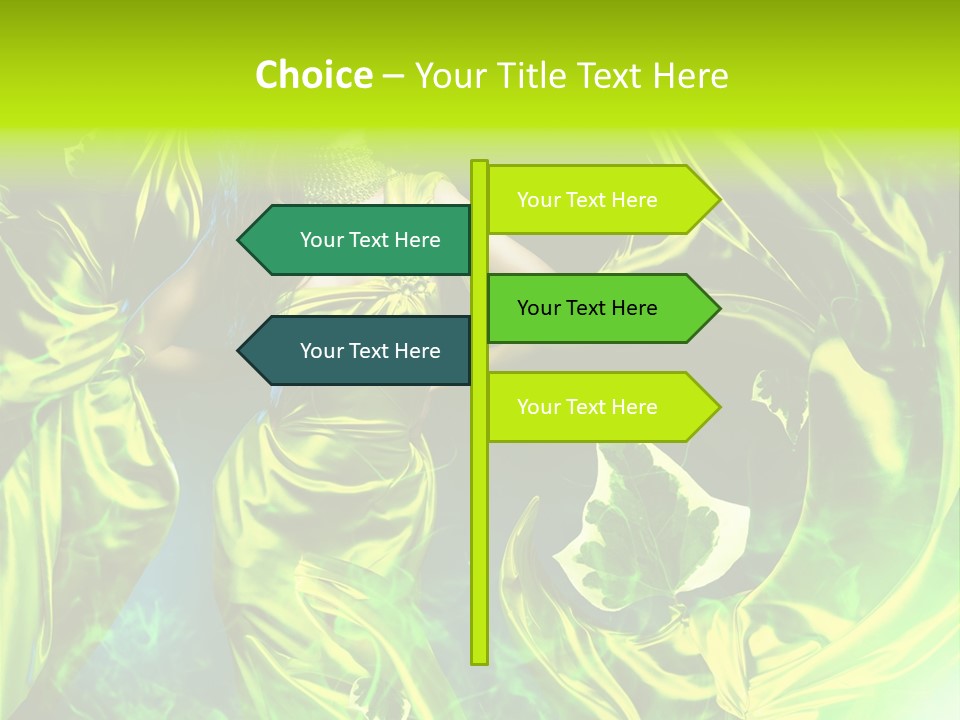 Drapery Sensual Golden PowerPoint Template