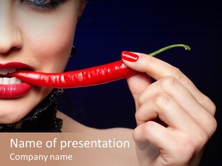 Portrait Bite Diet PowerPoint Template