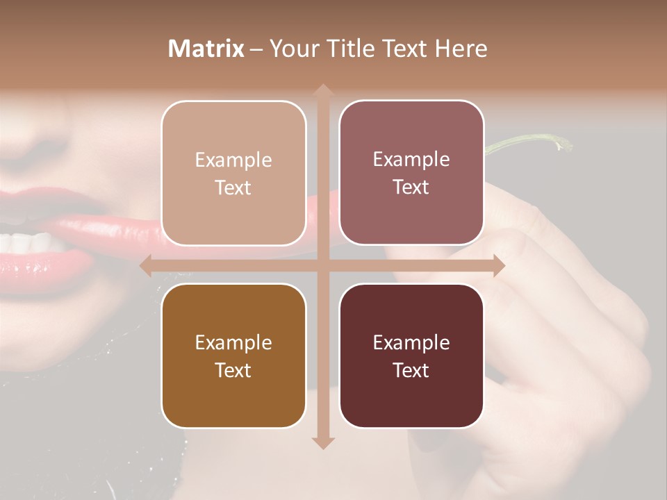 Portrait Bite Diet PowerPoint Template
