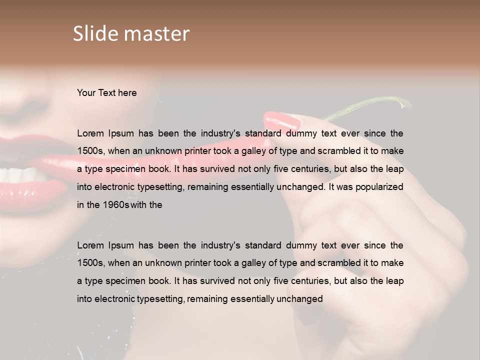 Portrait Bite Diet PowerPoint Template