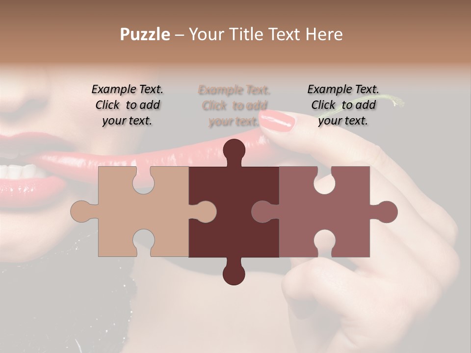 Portrait Bite Diet PowerPoint Template