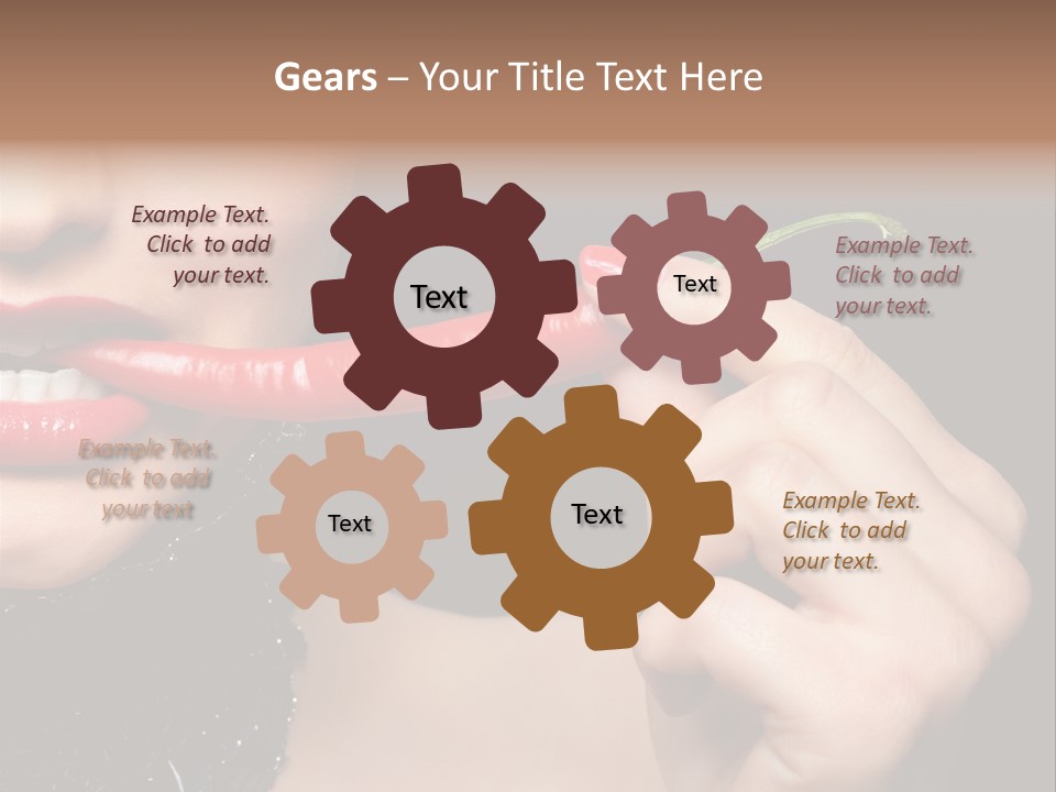 Portrait Bite Diet PowerPoint Template