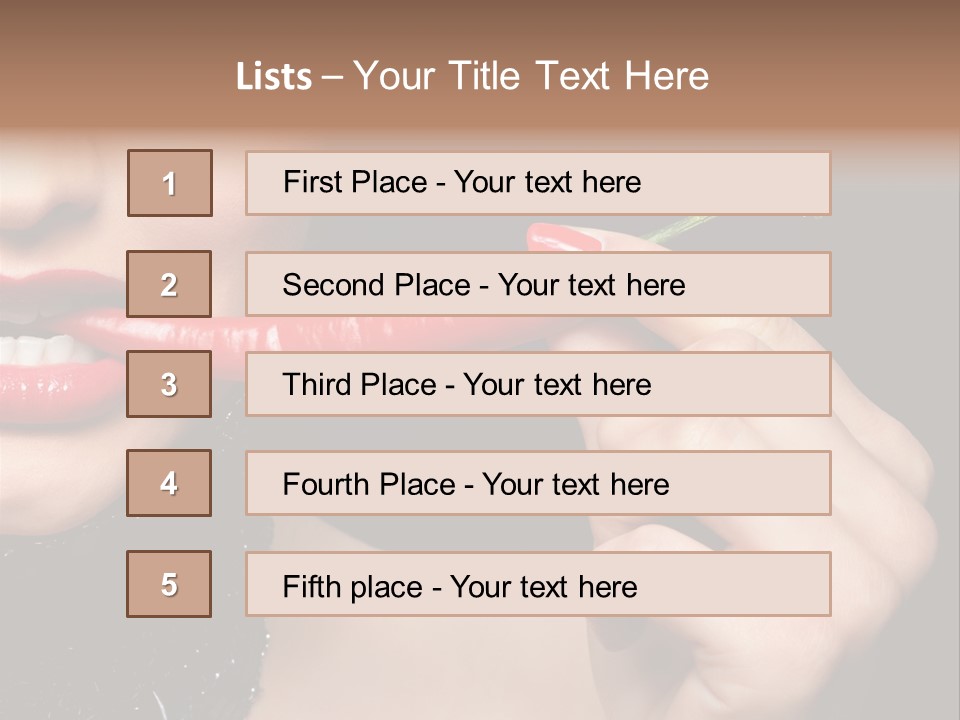 Portrait Bite Diet PowerPoint Template